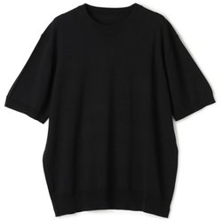 5NLWKNT1 [スーツ屋の仕立てたニットTシャツ（黒/LL） メンズ]