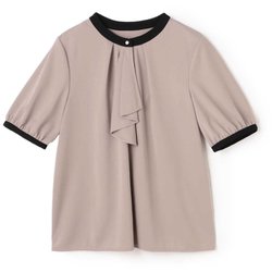 ラッフルタイカットソー（ベージュ/M） レディース LE25S10M