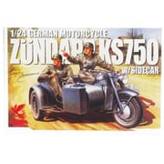 YWAB-003 アクリルデザインブロックシリーズ 1/24 ドイツ軍用オートバイ ツェンダップ KS750 サイドカー