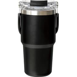 ハンドル付き 2WAY タンブラー ブラック 540ml ストロー・直飲み・保温・保冷・水分補給用 K-10954BK