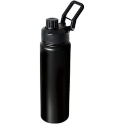 スマホが置けるダイレクトボトル 750ml ブラック 直飲み・保冷・水分補給用・動画視聴用 K-10953BK