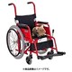 車いす（子供用・アルミ製）背折れ式 レッド KAC-N32