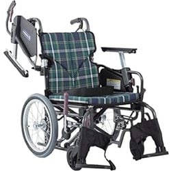 車いす モダン Aスタイル 緑チェックA9 KMD-A22-40S-SH