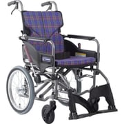 車いす モダン Aスタイル 紫チェックA11 KMD-A16-42-SH