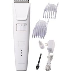 バリカン ヘアカッター 交流式 専用ACアダプター コーム2種付属 本体水洗い可能 エントリータイプ TT390B-W