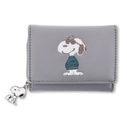 SPZ-3872 PEANUTS コンパクト三つ折り財布 ジョー・クール / グレー