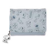 SPZ-3874 PEANUTS コンパクト三つ折り財布 型押し スヌーピー / ライトブルー