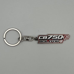 Honda メタルキーホルダー CB750F ボルドール2 サイドカバーデカール