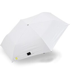 日傘 折りたたみ傘 晴雨兼用 -0&（ゼロアンド） 55cm 手開き式 6本骨 UVカット率100％ 1級遮光 遮熱効果 はっ水加工 軽量 コットンホワイト LDB-LW55PM-WH