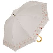長傘 晴雨兼用 プリント日傘 ムーミン リトルミイ 50cm 手開き式 UVカット率99%以上 遮光率99%以上 遮熱効果 はっ水加工 内側黒コーティング加工 UPF50+ 花 PTMO-28