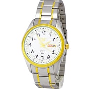 セイコー5 コンビ ブレス 50M WH/A メンズ 42mm 並行輸入品 1年保証 SNKP22J1