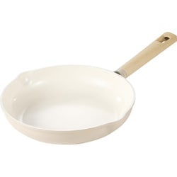 フライパン 26cm IH ガス火対応 セラミック ミルクティー COSY-ICE NM-5085