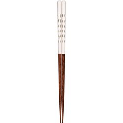 金彩銀彩 白 23cm 箸 食洗機可 日本製 147412