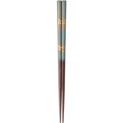 八角霞金桜 青 22.5cm 箸 食洗機可 日本製 109670