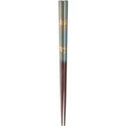 八角霞金桜 青 22.5cm 箸 食洗機可 日本製 109670