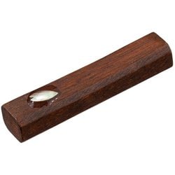 四角箸置 新貝桜 茶 日本製 251270