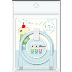 シリコンケーブル USB-C to C 1.0m お菓子などうぶつ工房 あざらし FR-H304CC10L-OD