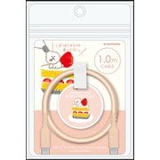 シリコンケーブル USB-C to C 1.0m お菓子などうぶつ工房 いぬ FR-H304CC10P-OD