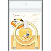 シリコンケーブル USB-C to C 1.0m お菓子などうぶつ工房 ねこ FR-H304CC10Y-OD
