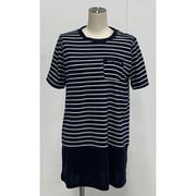 MICHIKO LONDON 半袖ポケット付きボーダーチュニック ネイビー L 452529