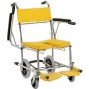 シャワー用車いす(肘跳ね上げ式) イエロー KS4(ステンレスセイ)