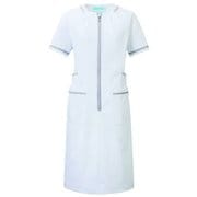 ワンピース 半袖 M ホワイト×シルバー 783-40