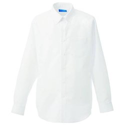 マルチボタンダウンシャツ長袖 L ホワイト KZN105-80