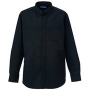 マルチボタンダウンシャツ長袖 M ブラック KZN105-85