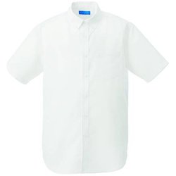 マルチボタンダウンシャツ半袖 S ホワイト KZN106-80