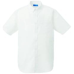 マルチボタンダウンシャツ半袖 LL ホワイト KZN106-80