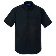 マルチボタンダウンシャツ半袖 M ブラック KZN106-85