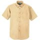マルチボタンダウンシャツ半袖 S ベージュ KZN106-86