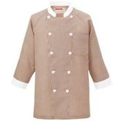 コックシャツ M ブラウンストライプ 682-36