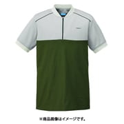 楽ポロ LL ベージュ×カーキ KZN261-22