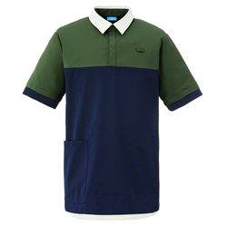 レイヤードポロシャツ 3L シックグリーン KZN263-57