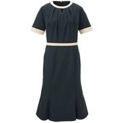 ワンピース半袖 M ブラック×シャンパーニュ KZN325-45