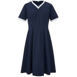 ワンピース半袖 LL ネイビー×シルバー KZN326-48