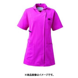 レディススクラブジャケット半袖 S カシス×ネイビー KZN710-25