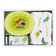 ギフトセット ハンドタオル ベビーエプロン 小鉢 ベビー お食事セット ディノサウルス SET1095