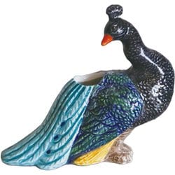 花瓶 一輪挿し フラワーベース 動物 ピーコック F04-0187