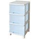 チェスト 深型 収納ケース 3段 キャスター付き パステルカラー 幅34.5×奥行41.5×高さ65cm ブルー
