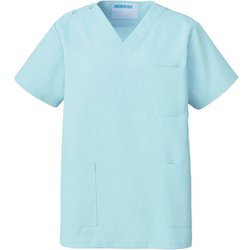 スクラブ(男女兼用) L シーブルー 133-61