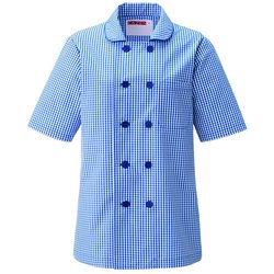 レディスコックシャツ M ブルー 637-21