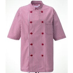 コックシャツ M ワイン 639-28