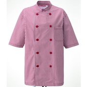 コックシャツ L ワイン 639-28