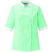 レディスコックシャツ M ピスタチオ×ホワイト 691-72