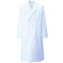 メンズ診察衣W型長袖 3L ホワイト 115-30