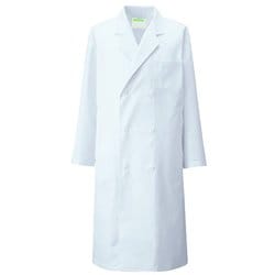 メンズ診察衣W型長袖 M ホワイト 115-70
