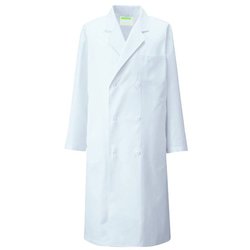 メンズ診察衣W型長袖 LL ホワイト 115-70