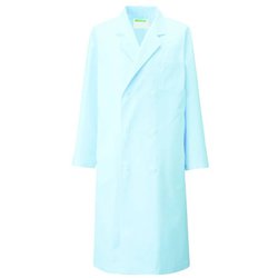 メンズ診察衣W型長袖 LL サックス 115-71